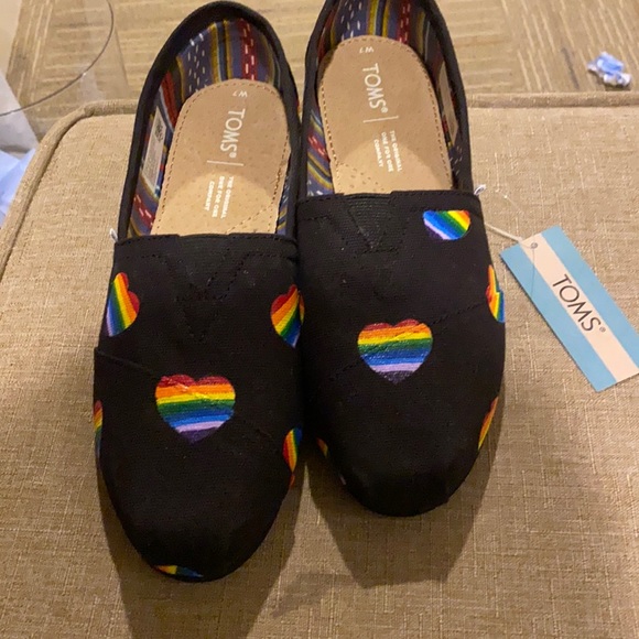 Hand painted women’s toms size 7 - Picture 1 of 5